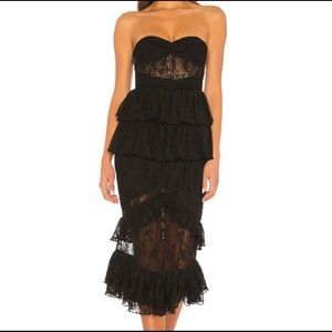 Revolve NBD Vienna Midi Dress in Black